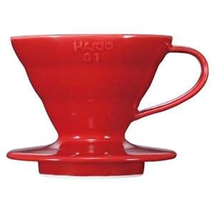 Hario Coffee Dripper V60 Size 01 Red Ceramic by Hario