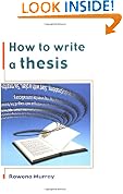 How to Write a Thesis