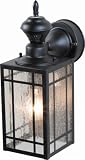 Heath Zenith Sl-4152-BK Solid Brass Mission Style Motion Activated Lantern, Black