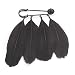 Black Feather Charm Safety Pin Brooch (Catwalk - 2011)