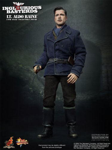 Sideshow Hot Toys 12 Inch Inglourious Basterds Movie Figure Lt. Aldo Raine