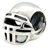 Authentic OHM Football Helmet 925 Sterling Silver Bead fits European Charm Bracelet