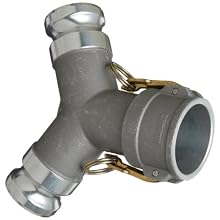 Dixon 200YDAAAL Aluminum Cam and Groove Hose Fitting, Wye, 2" Coupling