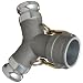 Dixon 200YDAAAL Aluminum Cam and Groove Hose Fitting, Wye, 2" Coupling