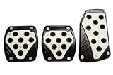 Black Rim White Inner Plates 3pc Manual (AAA) Racing Pedals