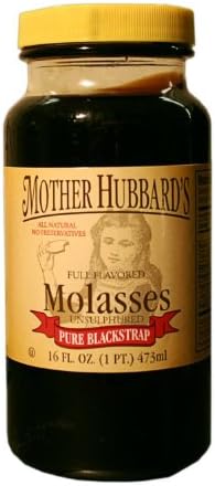 Mother Hubbard Molasses, Blackstrap, 16-Ounce Bottles (Pack of 12)