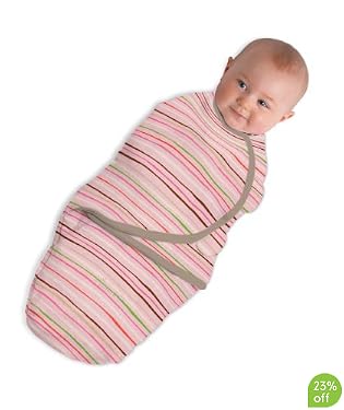 SwaddleMe Pink Wavy Swaddling Wrap - Small