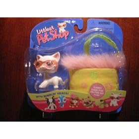Littlest Pet Shop Portable Pets (Pets On The Go) by Hasbro (Style=50618:White Short Hair Cat)