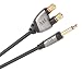Monster MCL FMTM Stereo Female Banana Plugs to 1/4 Male Mono Cable Adapter