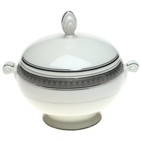Mikasa Palatial Platinum Fine China Covered Sugar Bowl by Mikasa
