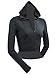 Kavio! Junior Long Sleeve Double Zip Fitted Crop Hoodie