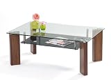 Presto mobilia 10242 Couchtisch Brave 110 x 70 x 44 cm nussbaum-schwarz