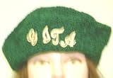 Hand Crocheted Forest Green Chenille and Gimp Tweed Gita Beret for Women and Teens Choose up to 5 Letters for Women and Teens
