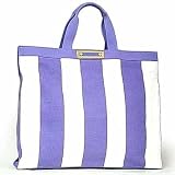 (�g���[�o�[�`)Tory Burch ���S�v���[�g�t �X�g���C�v �R�b�g���g�[�g [STRIPE CANVAS TOTE] 20109021 TANZANIA PURPLE/550(�p�[�v��) ���s�A���i