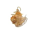 Citrine Pendant 01 Wire Wrap Yellow Abundance Cluster Crystal Healing Stone Gold Spiral 1.6