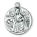 Sterling Silver Saint Dymphna Medal and 18-inch Chain