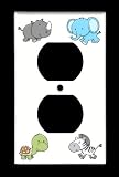 AFRICAN WILDLIFE CUTE SAFARI 2-PLUG OUTLET WALL PLATE