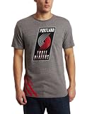 NBA Men's Portland Trail Blazers Originals Court Series Big Stripes Tri-Blend Short Sleeve Jersey Tee (Grey Heathered, XX-Large)