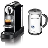 Nespresso Citiz Espresso Maker with Aeroccino Plus Milk Frother, Black