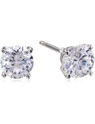 Sterling Silver Round Simulated Diamond Stud Earrings (1.62 cttw)