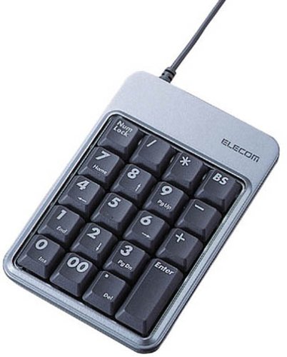 ELECOM TK-UEHSV USB�e���L�[�p�b�h(�V���o�[)