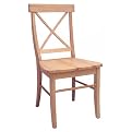 Natural Finish Cross Back Chair