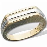 14K Yellow Gold Two Tone Gentlemen's Ring