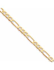10K Gold 5.25mm Fancy Polished Link Bracelet 8 Inches