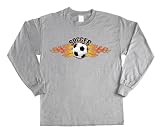 Soccer Flame Long Sleeve T Shirt