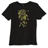 Native Amer Feathers gold Foil - Native American Women's Cut T-Shirt
