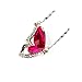 Mikiy Women's Fashion Alloy Diamond Butterfly Crystal Pendant Necklace