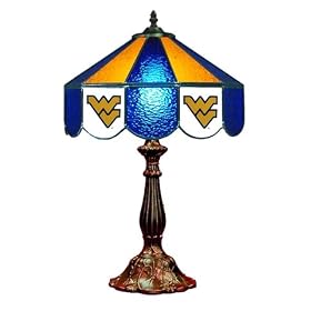 Stained Galss Table Lamp 14 University of West Virginia MOUNTAINEERS