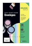 Wausau Exact Multipurpose Assorted  Pastel Colored Envelopes #60922, 60 count A9 envelopes 8.75in x 5.75in Yellow, Blue, Green, Ivory, Pink and Gray