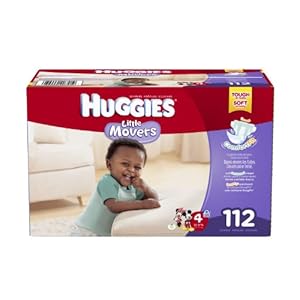 Huggies Little Movers Diapers, Size 4, 112 Count