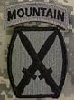 10th Mountain Division ACU Patch with MOUNTAIN tab