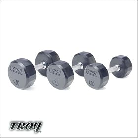 41K4eteNs L. SL500 AA280  Troy Rubber Encased Dumbbells 5 50lb Set