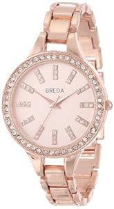 Breda Women's 8172-rosegold Veronica Round Dial Super Slim Bracelet Watch