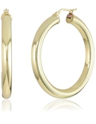 1AR by UnoAerre 18KT Gold Plated 4.5 X 40 Polished Hoop Earrings
