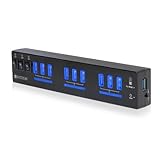 Satechi 10-Port USB 3.0 Hub (9 Port USB 3.0 + 1 iPad Charging Port) 5 Volt 5 Amp