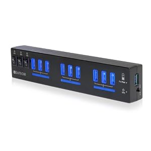 Satechi 10-Port USB 3.0 Hub (9 Port USB 3.0 + 1 iPad Charging Port) 5 Volt, 5 Amp