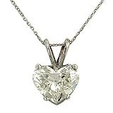 1.72cttw Heart Diamond Pendant on Chain Egl G-H/VS2