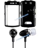 Cuffu - Black - Blackberry 9500 (NOT FOR 9550 STORM 2) Smart Hard Case Cover Perfect for Sprint / AT&T / Nextel / Tmobile / Verizon Makes Top of the Fashion +Universal Screen Protector + Premium Bullet Earphone Headset __One LOWEST Shipping Rate $2.98