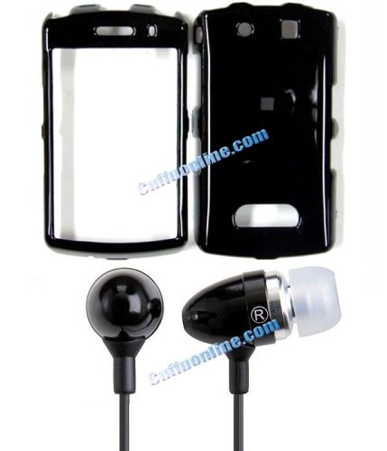 Cuffu - Black - Blackberry 9500 (NOT FOR 9550 STORM 2) Smart Hard Case Cover Perfect for Sprint / AT&T / Nextel / Tmobile / Verizon Makes Top of the Fashion +Universal Screen Protector + Premium Bullet Earphone Headset __One LOWEST Shipping Rate $2.98