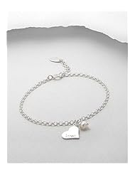 Heart Fresh Water Pearls Bracelet In 92.5 Sterling Silver