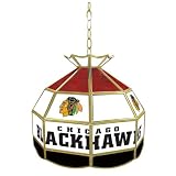 NHL Chicago Blackhawks Stained Glass Tiffany Lamp - 16 inch diameter