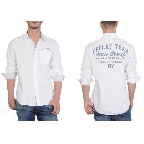 Replay Herren Freizeithemd M4778 .000.80224
