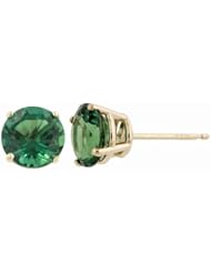 14k Gold Round Birthstone 4-Prong Solitaire Studs