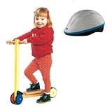 Le Toy Van Wooden Folding Scooter Rainbow with Child Size Helmet
