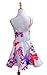 Moxeay® U-Neck Sleeveless Slim Waist Mid-Thigh One Piece Dress (M, Flower)