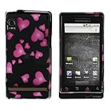 Premium - Motorola A855/Droid Raining Hearts Cover - Faceplate - Case - Sna ....